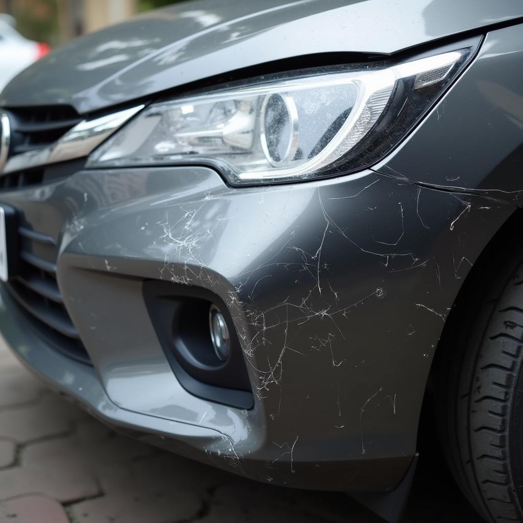 Minor Car Bumper Scratches in Bangalore