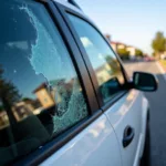 Car window damage in Mira Mesa