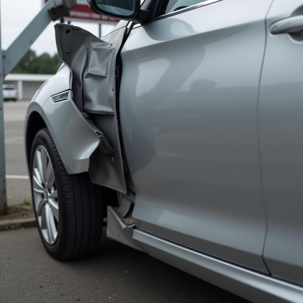 Misaligned Car Door After an Accident