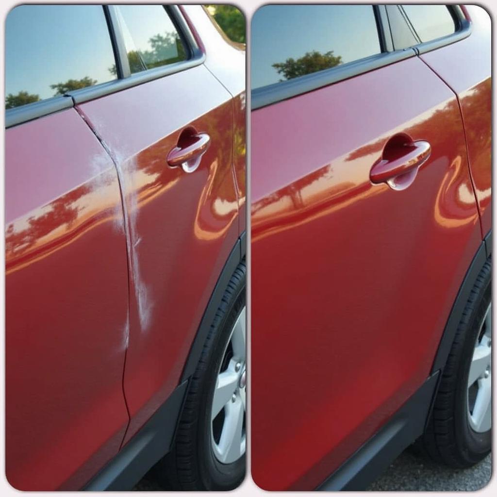 Before and After: Mobile Car Dent Repair