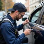 Mobile Car Door Lock Repair in Action