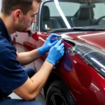 Precise paint matching for mobile car paint repair in Telford