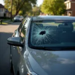 Car with Damaged Window in Springfield