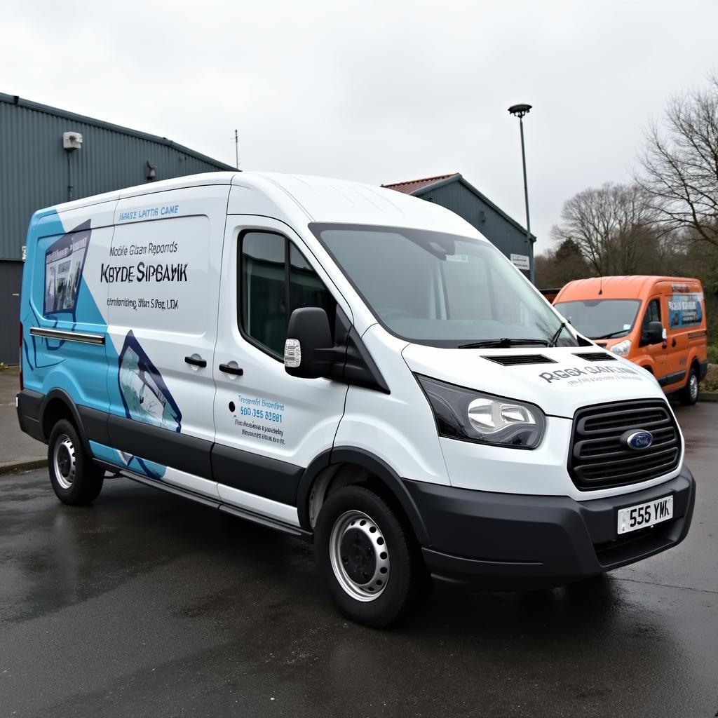 Mobile car window glass repair van in Belfast