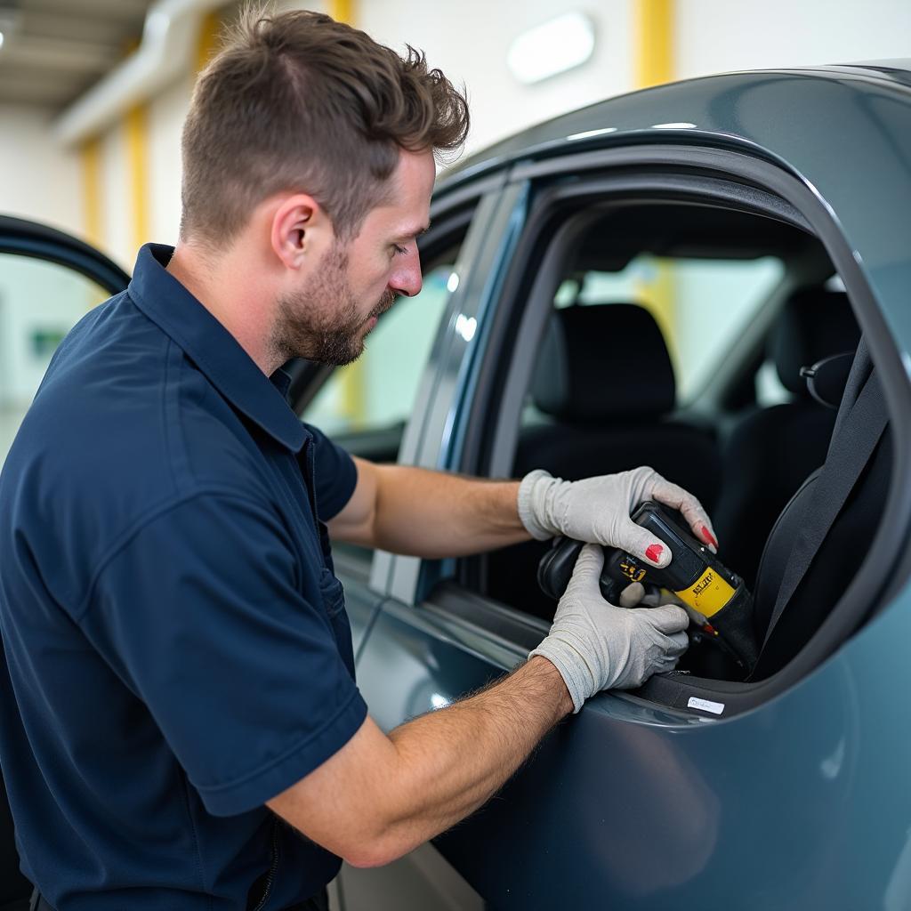 Mobile Car Window Repair Service in Action