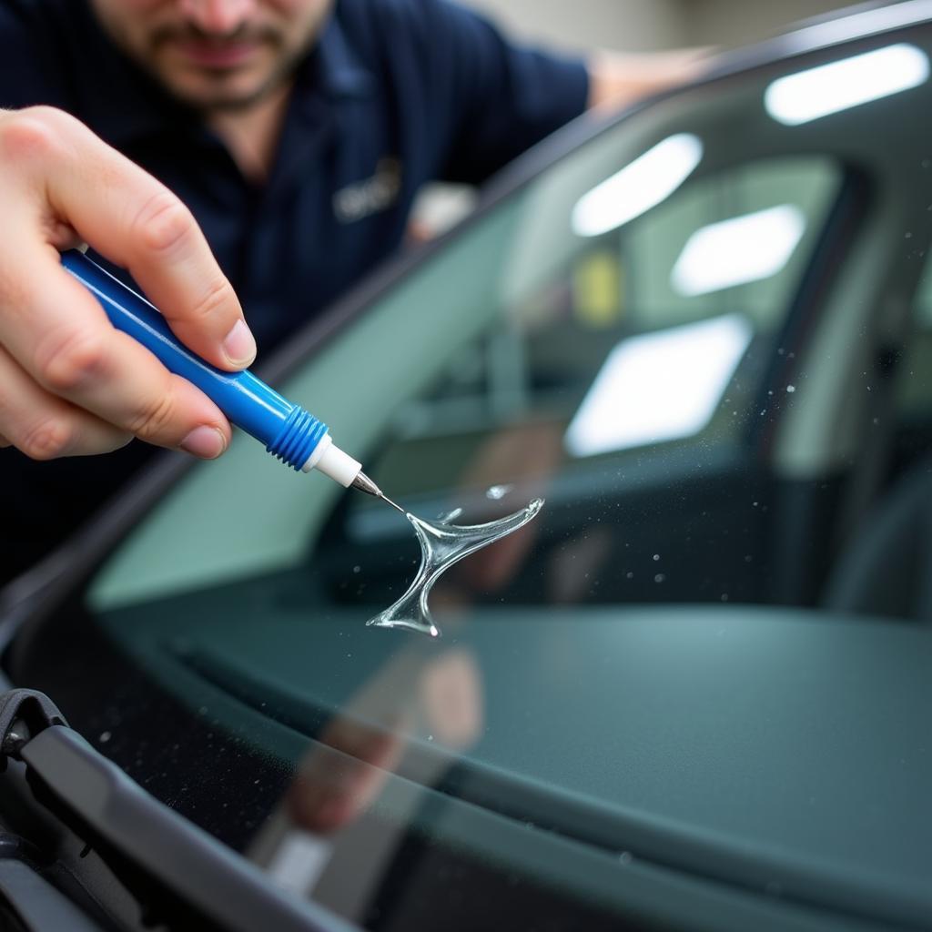 Mobile car window chip repair in Mecklenburg County