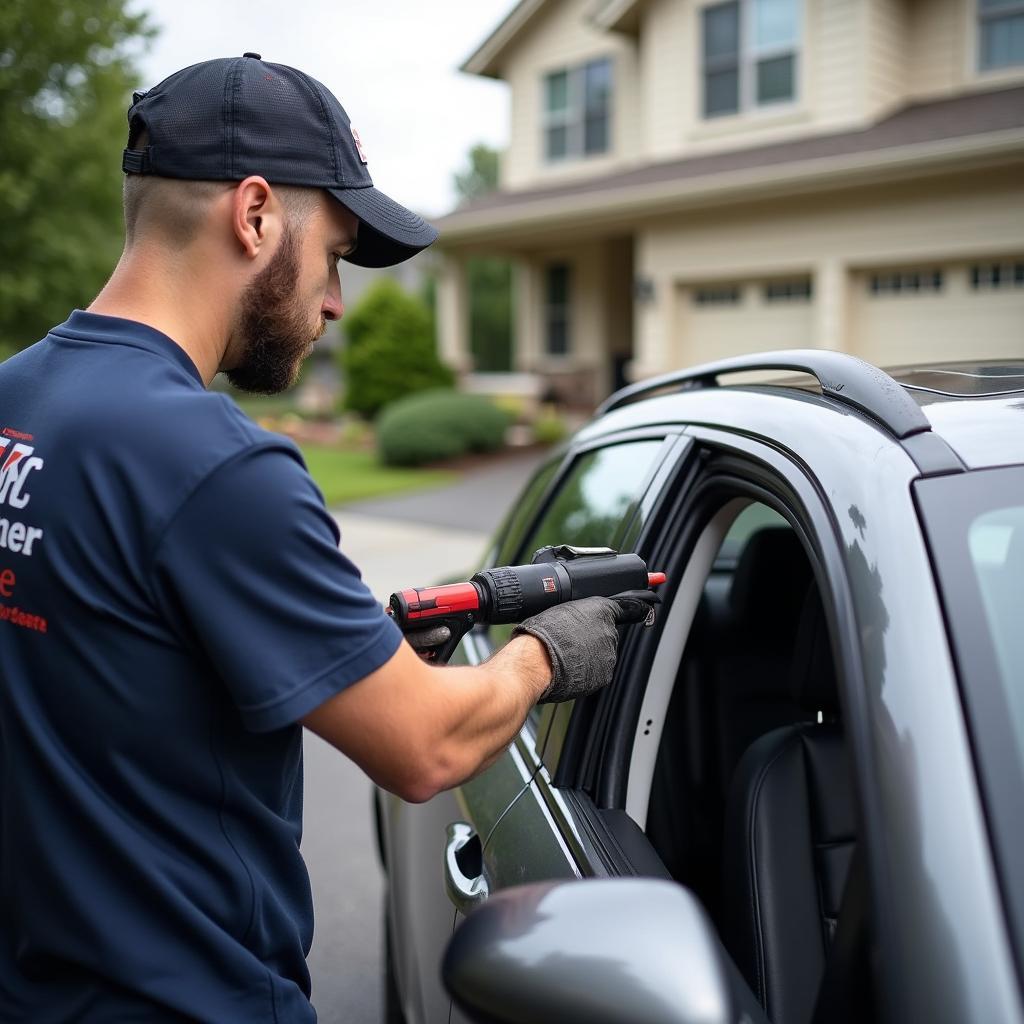 Mobile Car Window Repair in Action