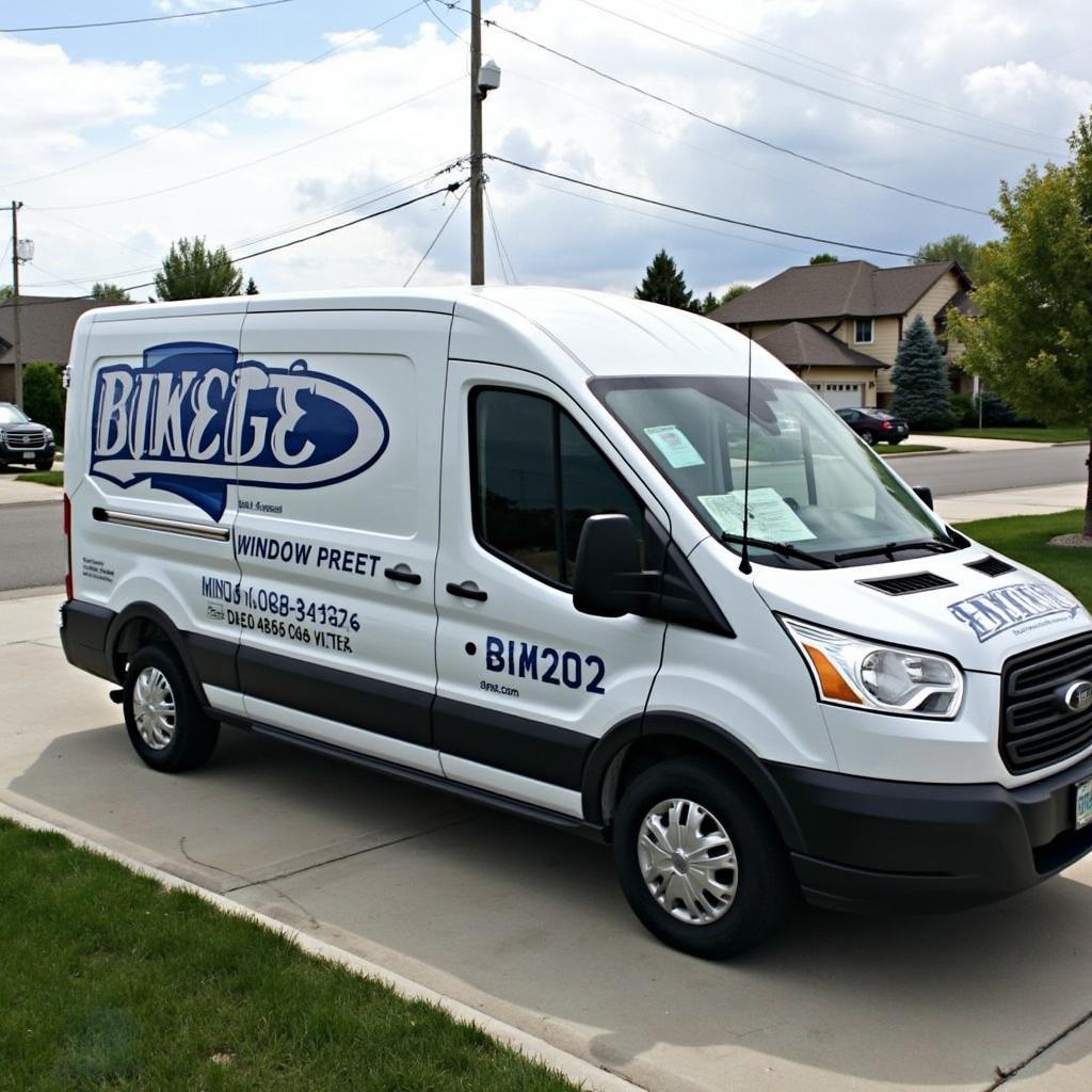 Mobile car window repair service van parked in Helena, MT