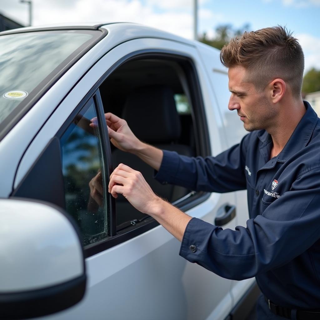 Mobile car window repair service in Moorooka