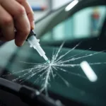 Mobile Car Window Glass Repair Process