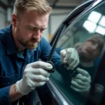 Mobile car window repair technician in Seattle