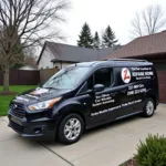 Mobile Car Window Repair Van at Customer Location