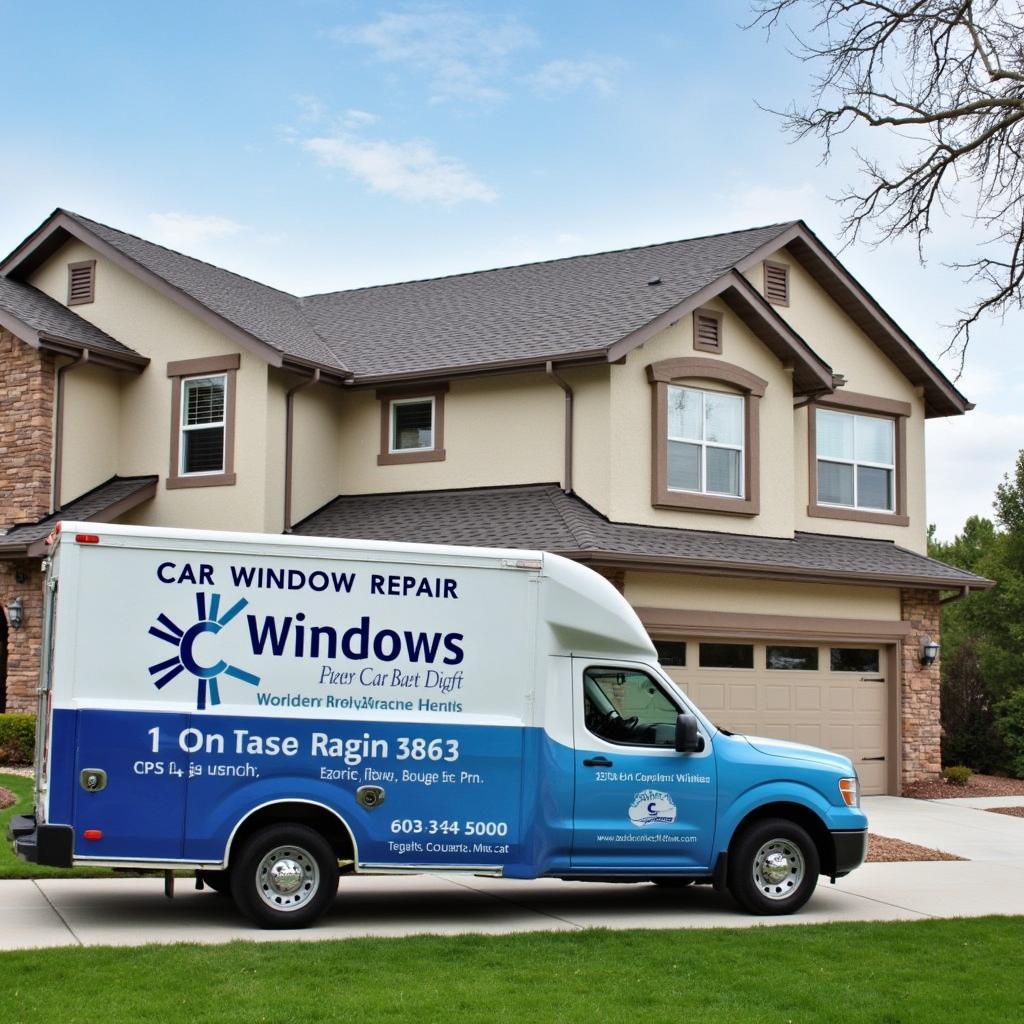 Mobile car window repair service arriving at a client's location in Salt Lake City.