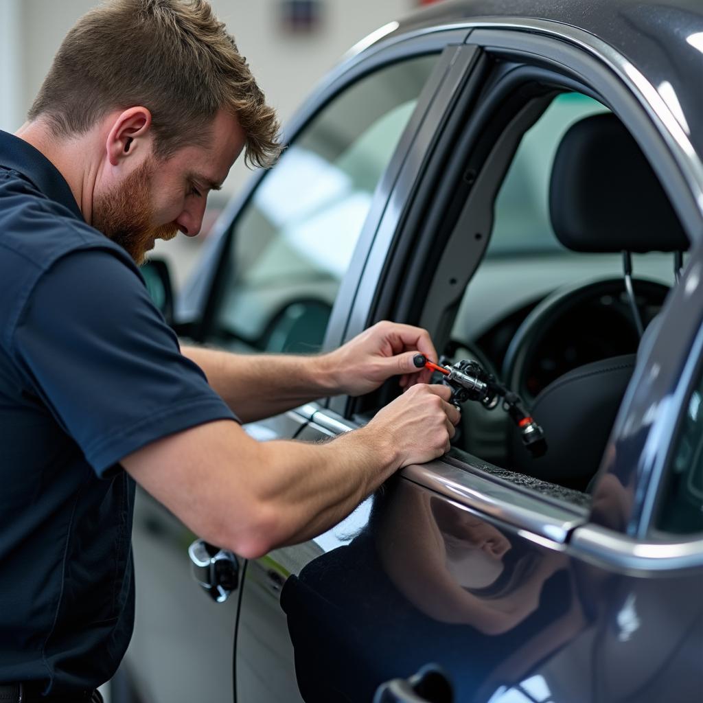 Mobile Car Window Repair Technician