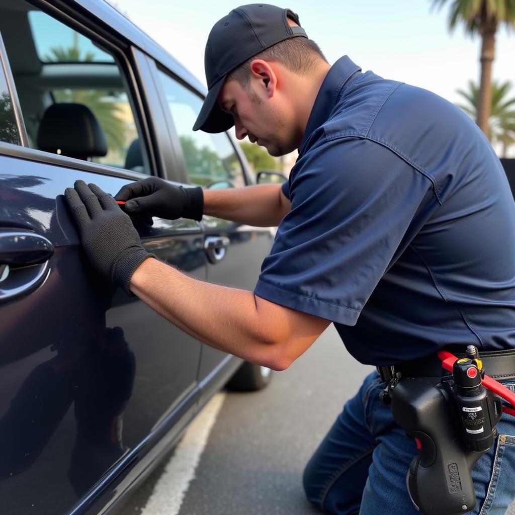 Mobile Car Window Repair Technician