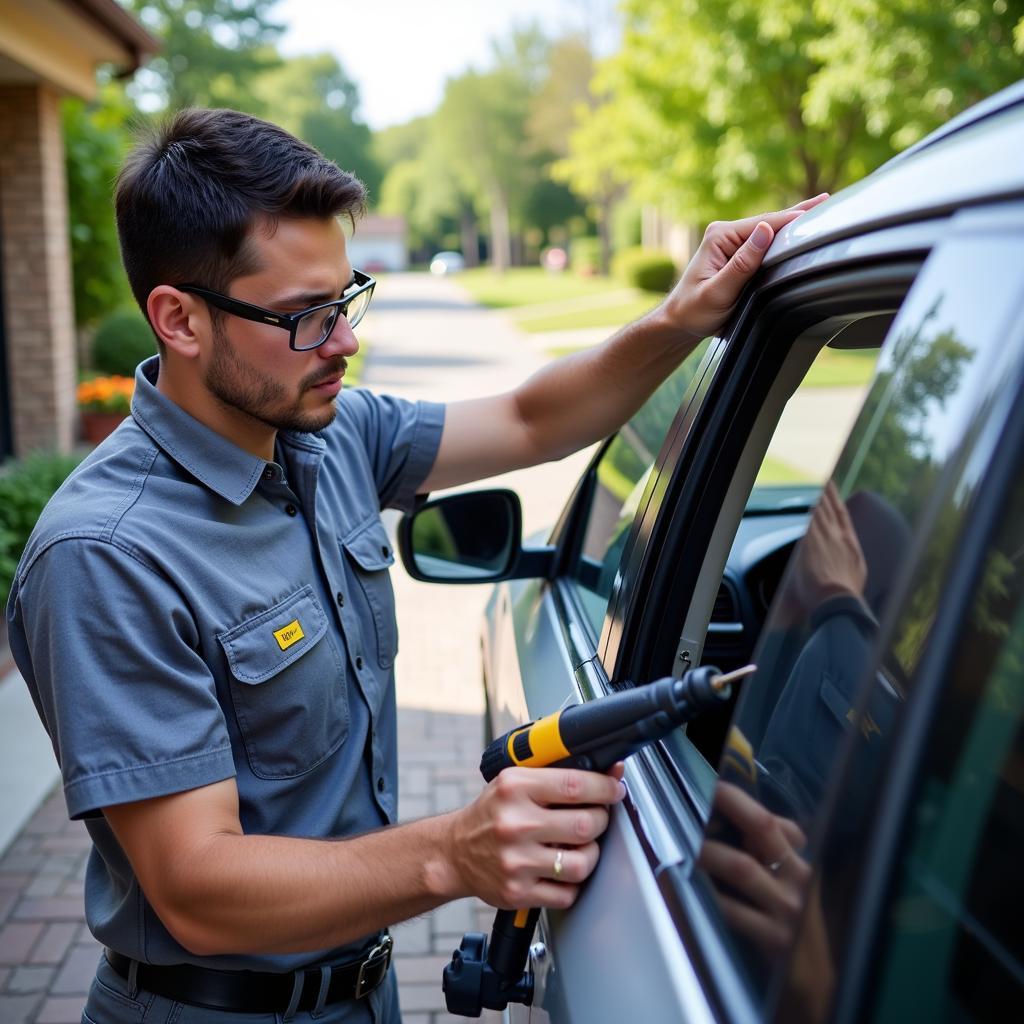 Mobile Car Window Repair Technician