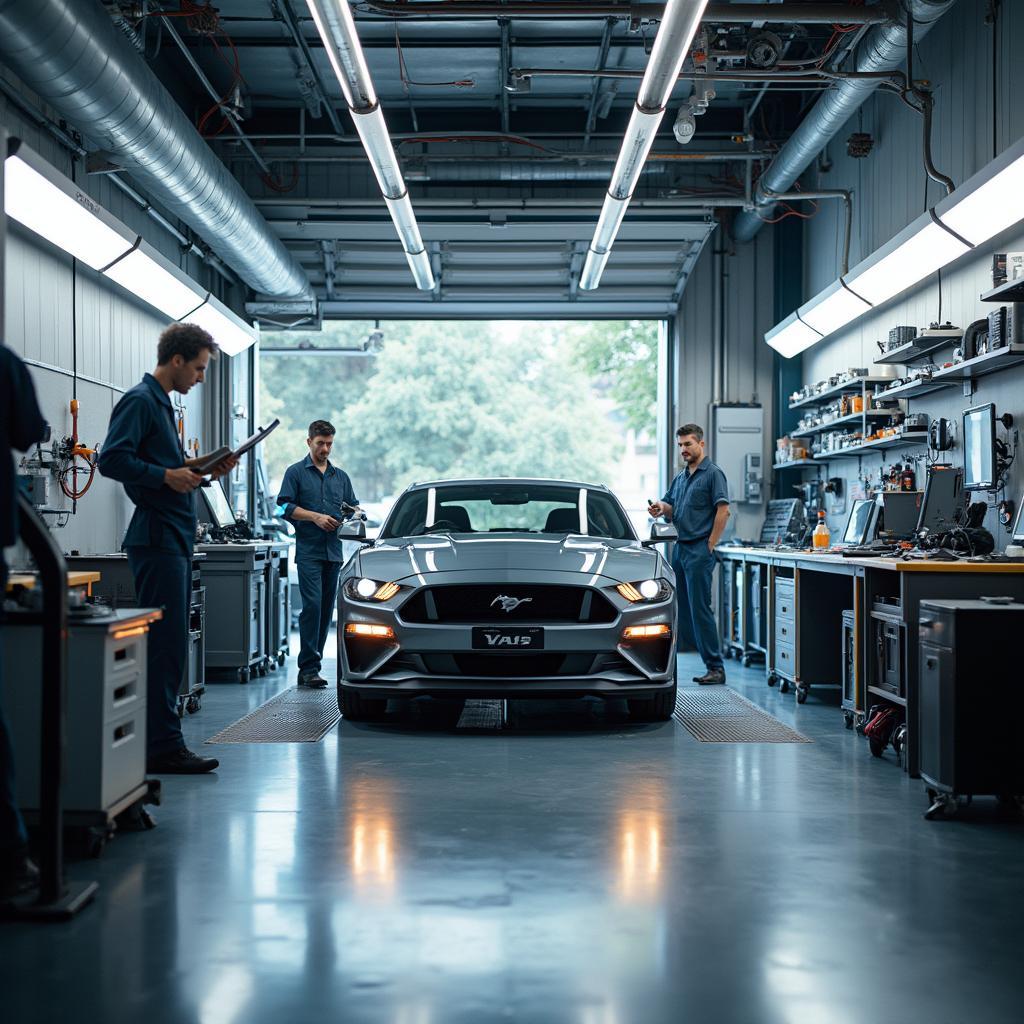 A state-of-the-art car body repair shop in Chandler's Ford