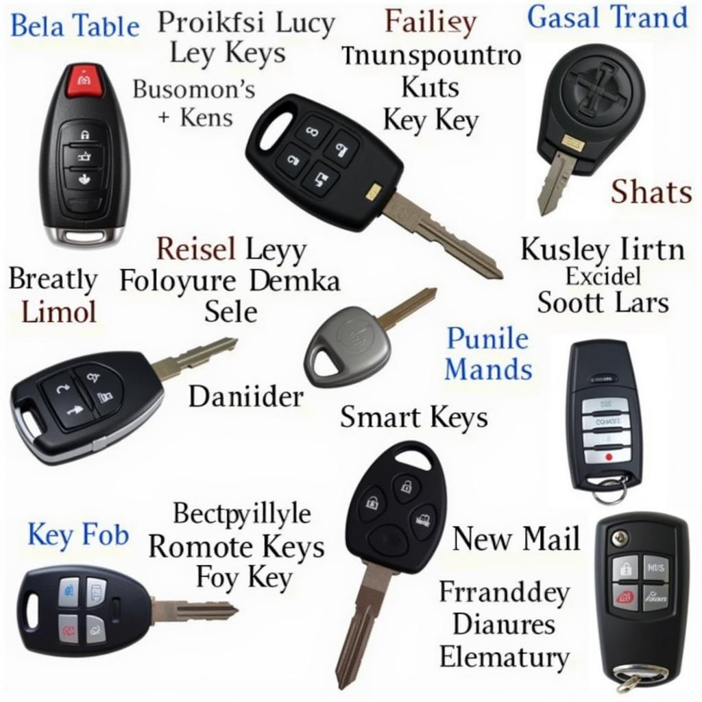 Modern Car Key Types in Rotherham