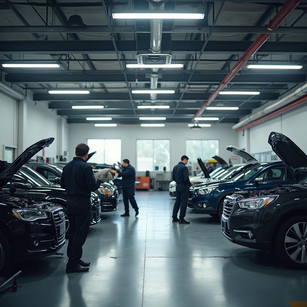 Inside a Modern Car Repair Garage