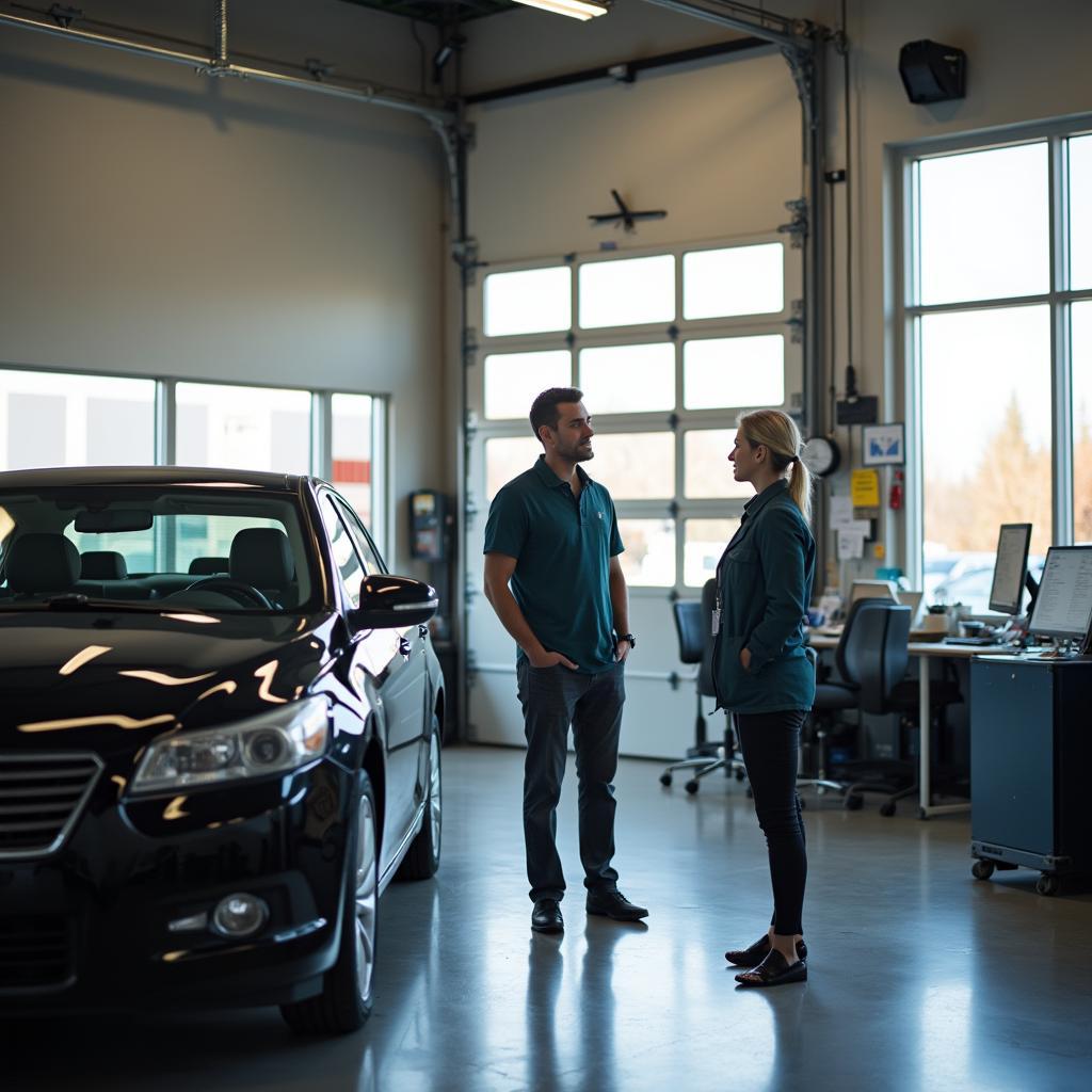 Interior of a modern car window repair shop in Corvallis