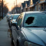 Car with shattered window in Mt. Juliet