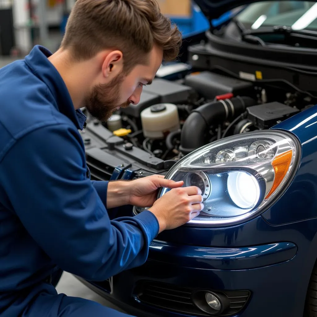 New Car Light Cover Installation