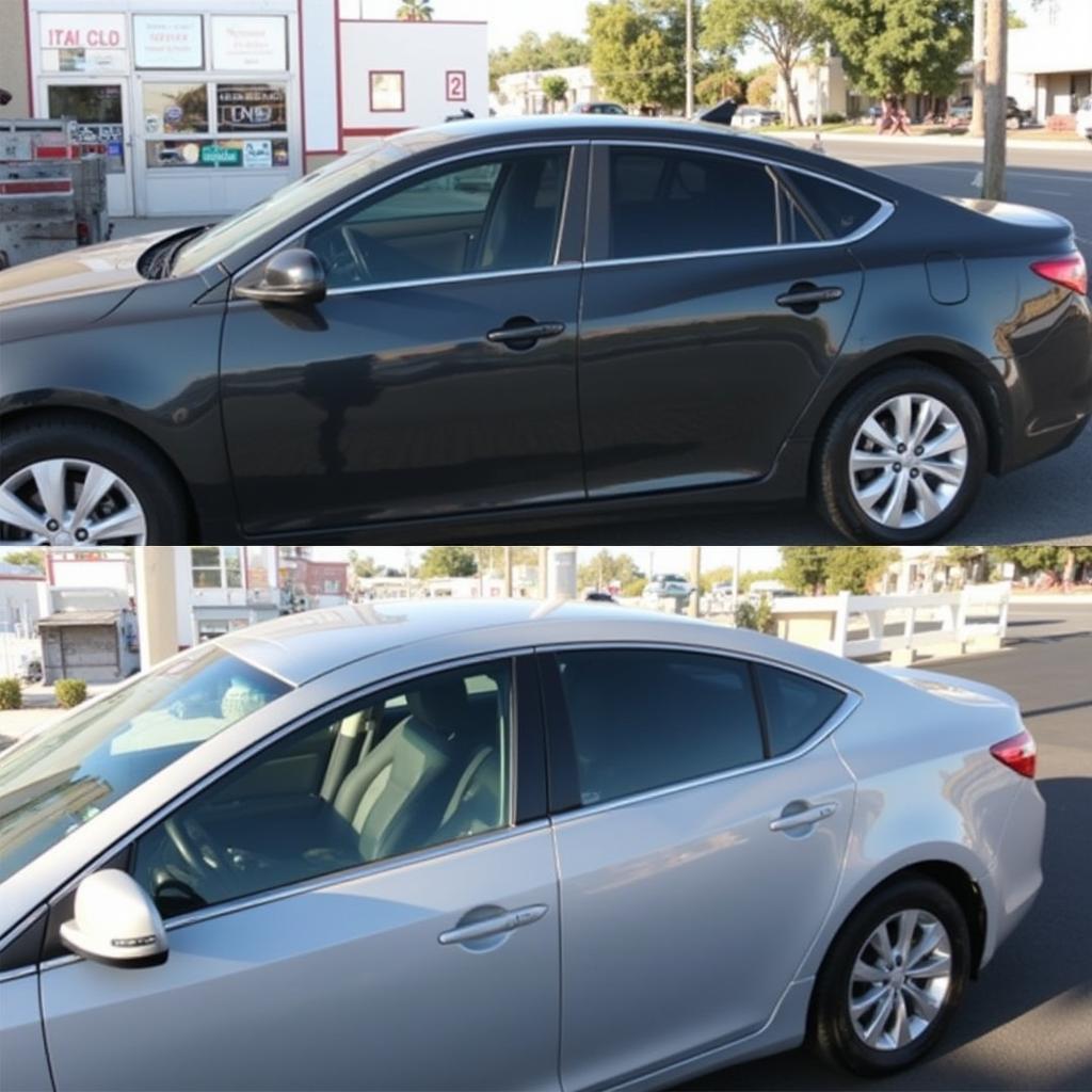 Car with a newly installed side window