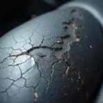 Example of car leather seat damage