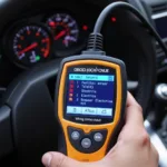 OBD-II Scanner Diagnosing Car Electrical Fault