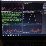 Analyzing OBD2 data logs on a computer screen.