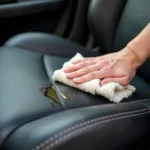 Repairing Leather Car Seat with Olive Oil