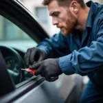 On Site Car Window Repair Technician