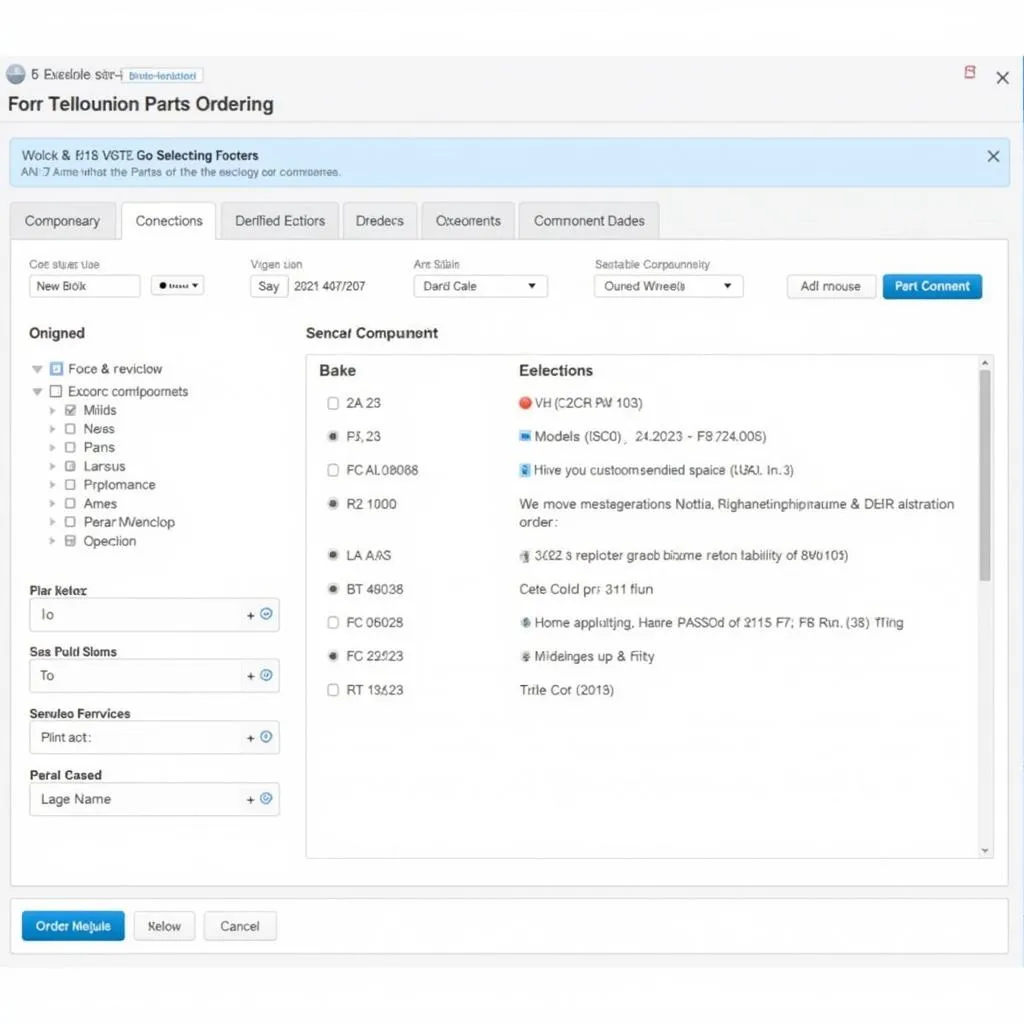 Ordering car parts online in CMS 2018