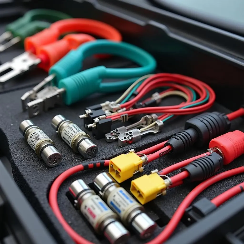 Car Electrics Repairs Kit with Wires, Connectors, and Fuses