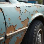 Car paint peeling off in large sections