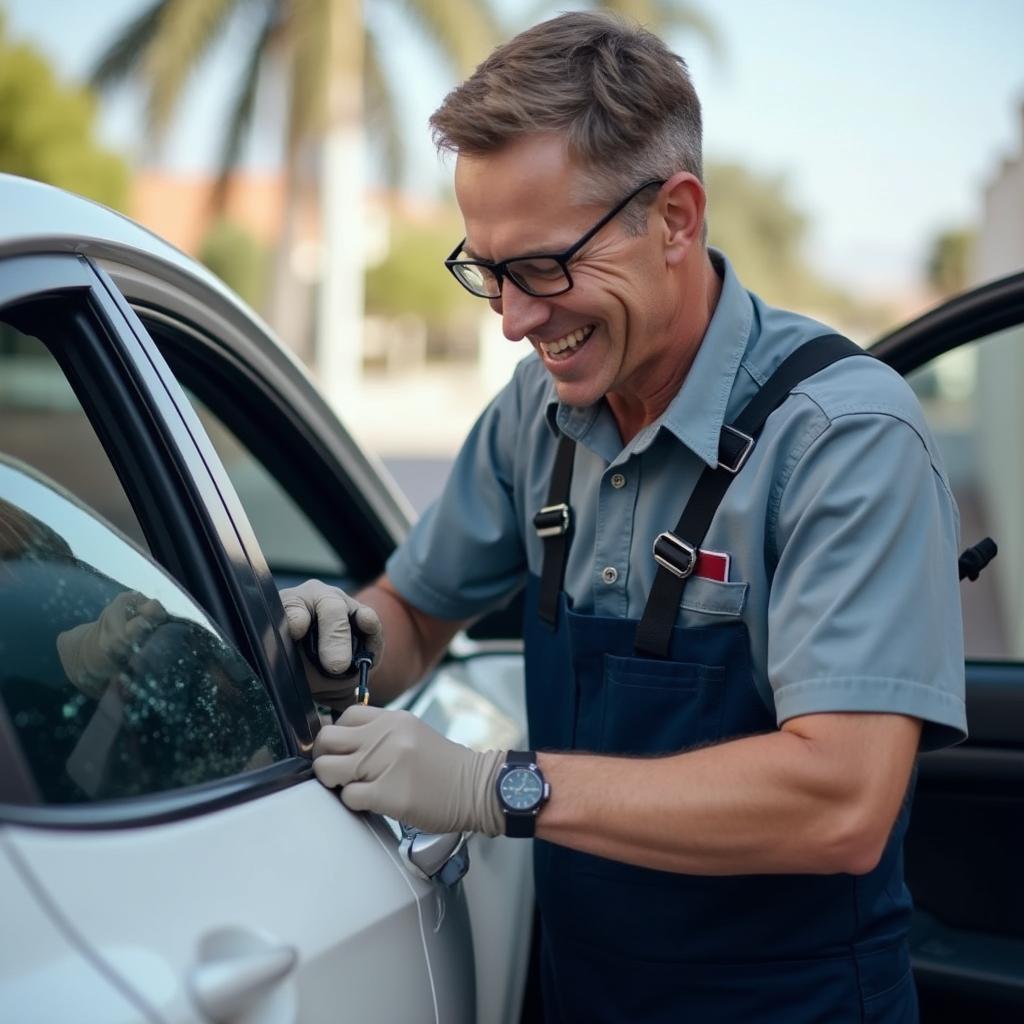 Mobile Car Window Repair Technician in Palm Springs