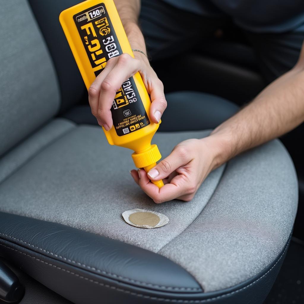 Patching a Burn Hole on a Car Seat