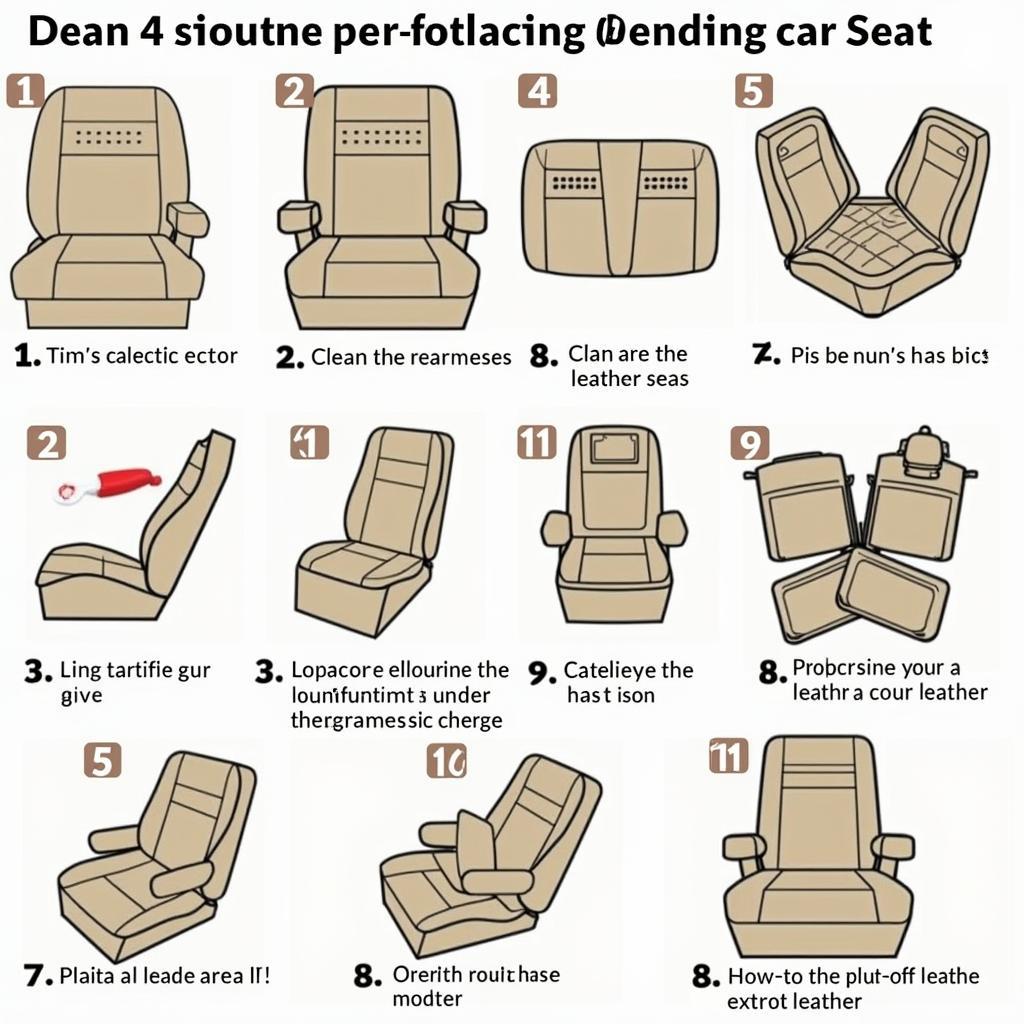 Steps to repair a perforated leather car seat