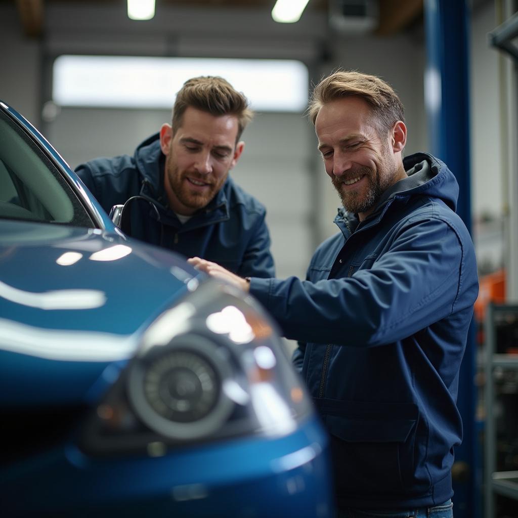 Inspecting a Repaired Car