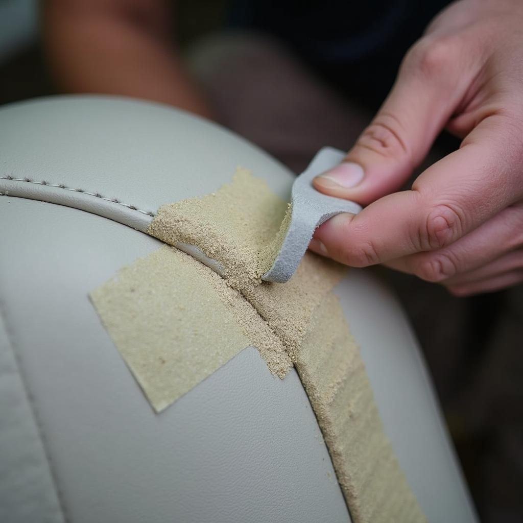 Preparing Vinyl Seat for Repair