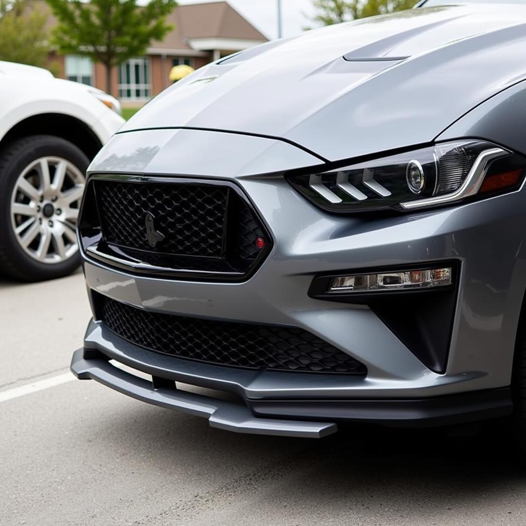 A car with a bumper guard installed