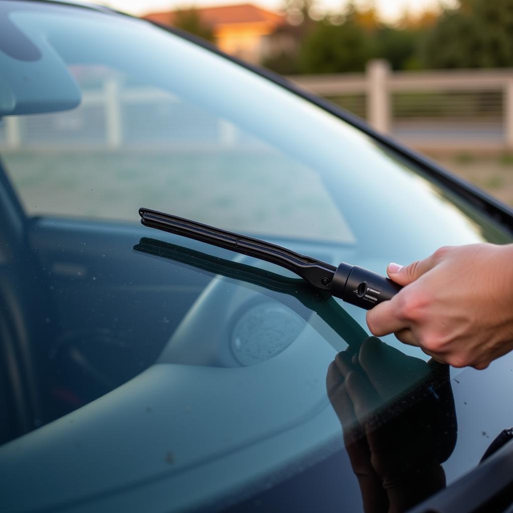 Preventing car window scratches with new wiper blades