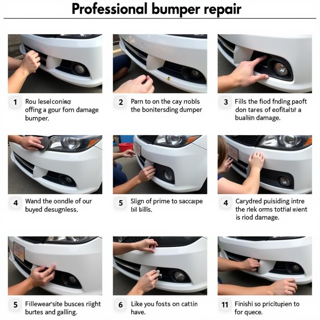 Professional Car Bumper Repair Process