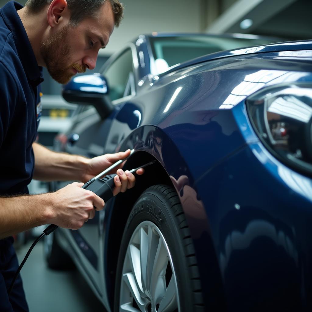 Professional car body repairs in Farnham