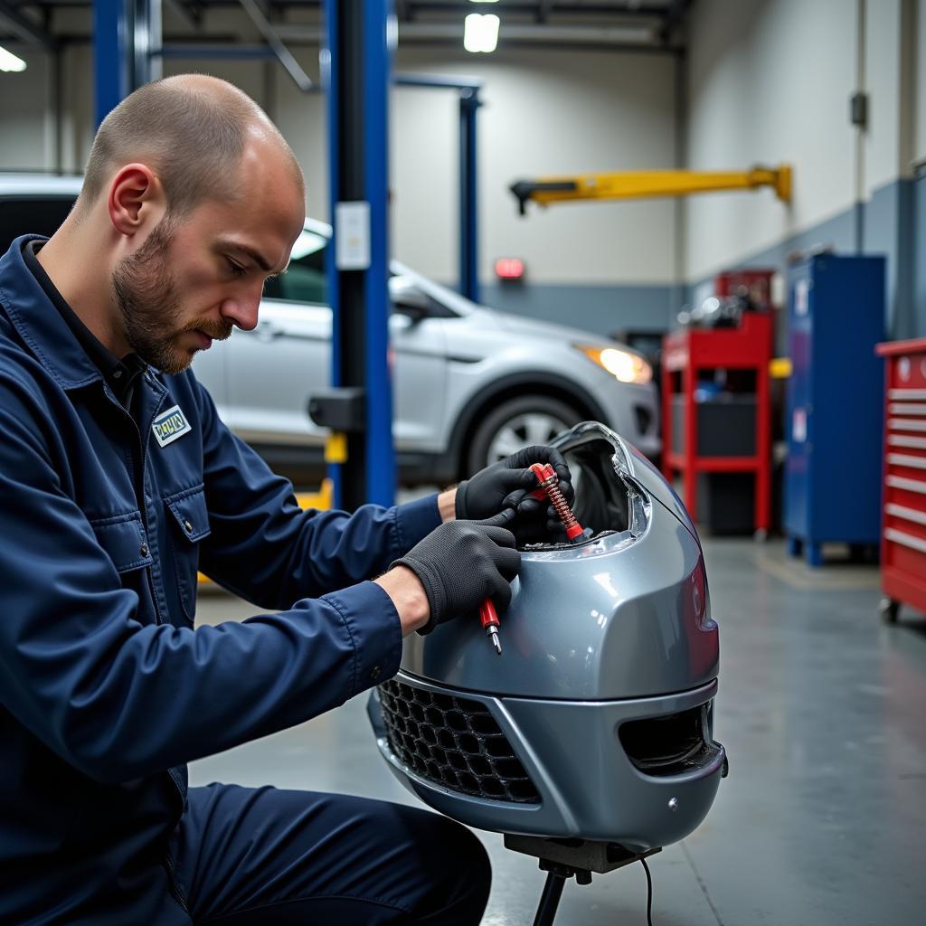 Professional Car Bumper Repair Process