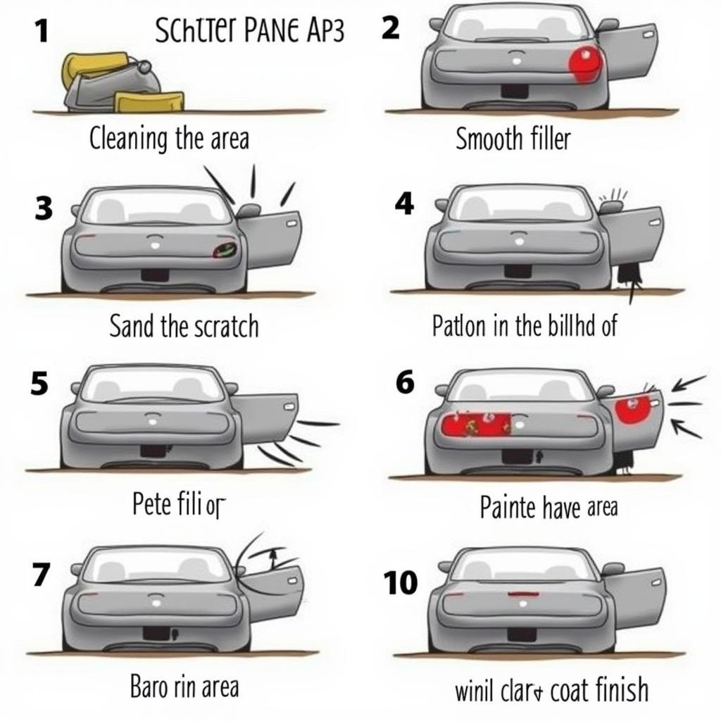 Professional Car Bumper Scratch Repair Process