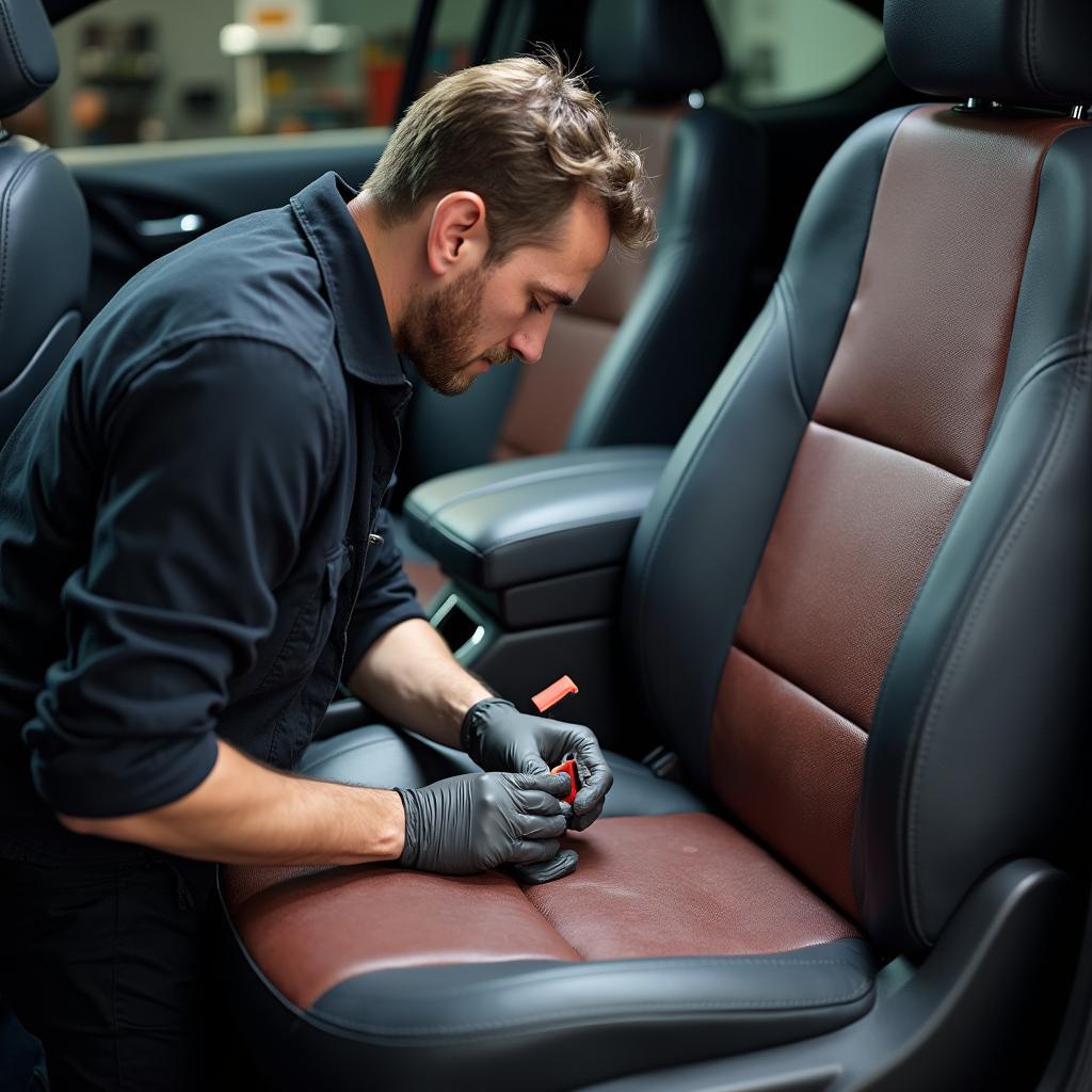 Professional Car Leather Seat Color Repair