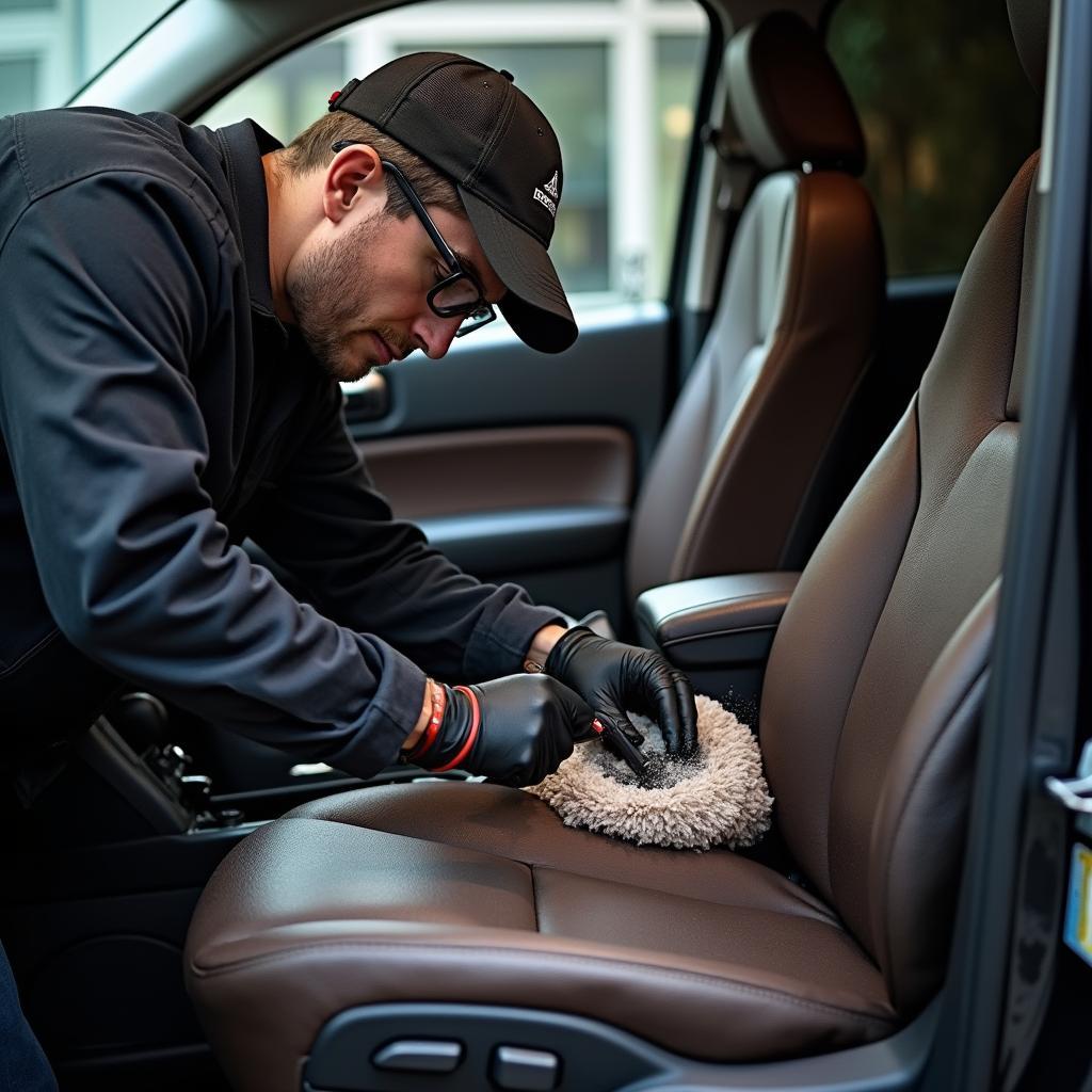 Professional Car Leather Seat Repair Process