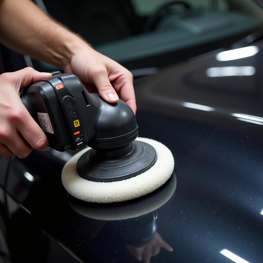 Professional Car Paint Oxidation Repair using Machine Polisher