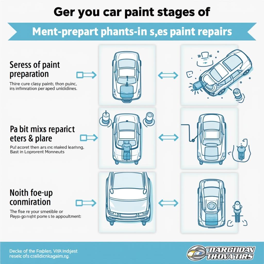 Step-by-step process of professional car paint repair in Solihull.